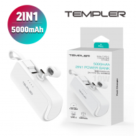 [디지토] 도킹형 5000mAh 2in1 C타입 일체형 10W 미니 보조배터리